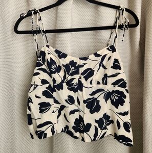 NWT Old Navy Smocked Floral Tie Shoulder Corset Cami MP